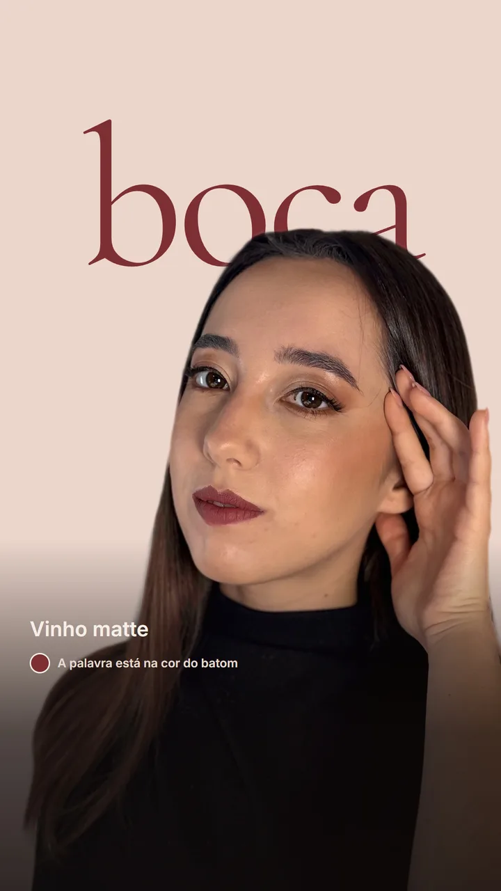Story com detalhe dos lábios